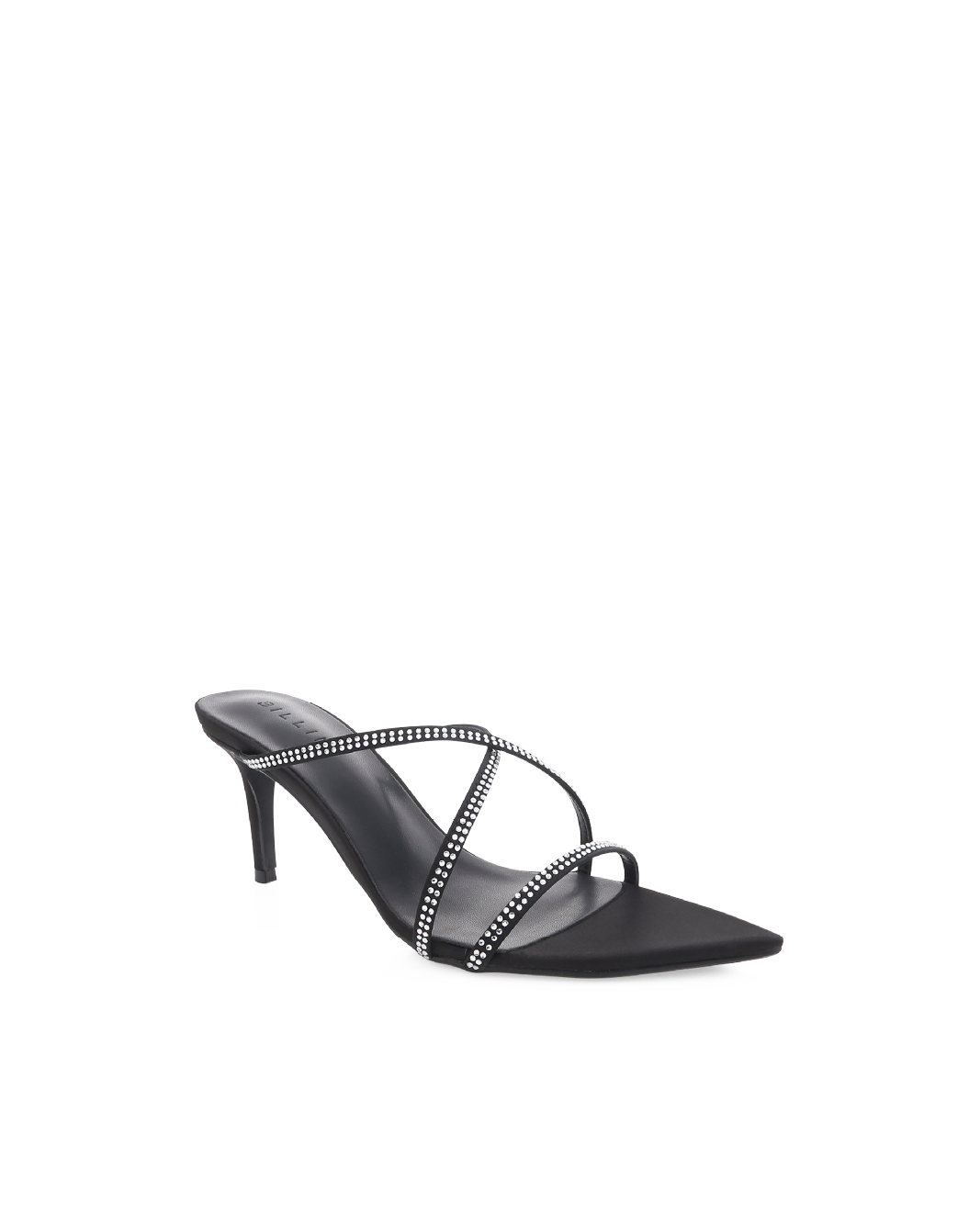 EFFY - BLACK SATIN-DIAMANTE-Heels-Billini-BILLINI USA