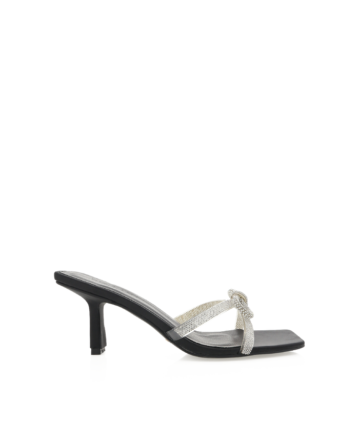 FABIA - BLACK SATIN-DIAMANTE-Heels-Billini-BILLINI USA