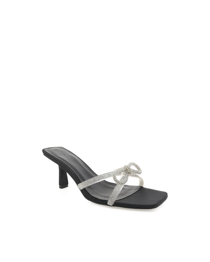 FABIA - BLACK SATIN-DIAMANTE-Heels-Billini-BILLINI USA