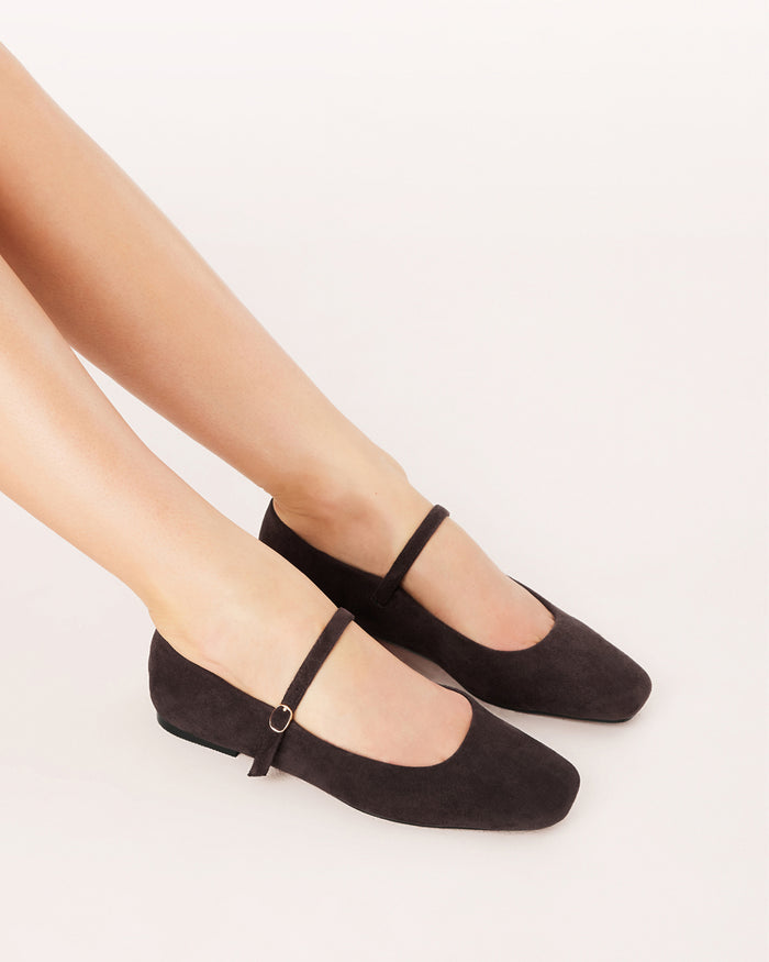 FION - DARK CACAO SUEDE-Flats-Billini-BILLINI USA