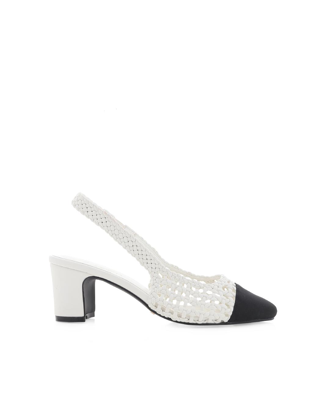 FLORIS - WHITE-BLACK GROSGRAIN-PUMPS-Billini-BILLINI USA