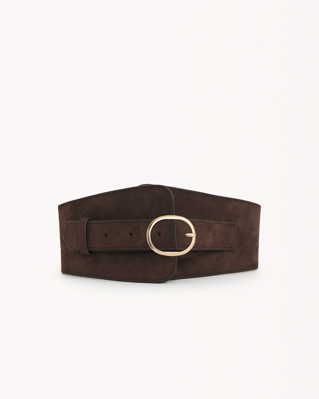 FRANKIE BELT - DARK CACAO SUEDE-GOLD-BELTS-Billini-BILLINI USA
