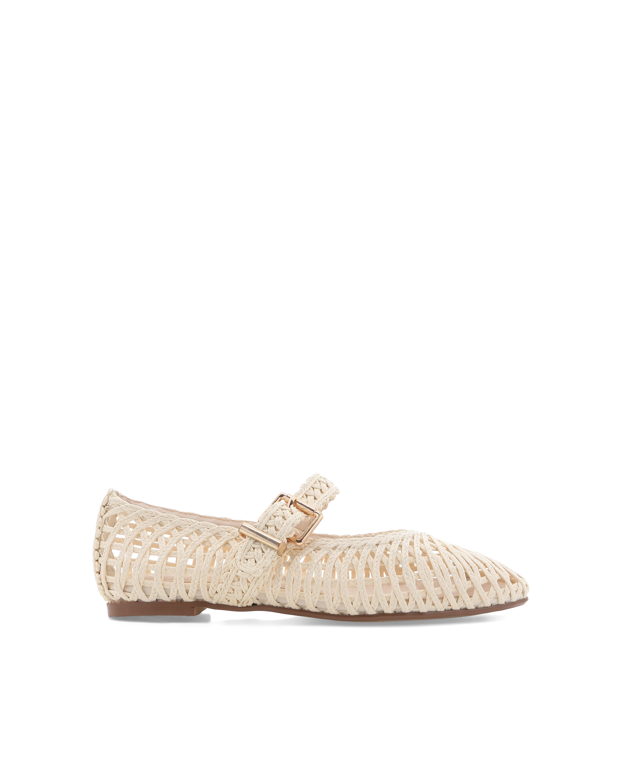 FRANKY - IVORY RAFFIA WEAVE-Flats-Billini-BILLINI USA