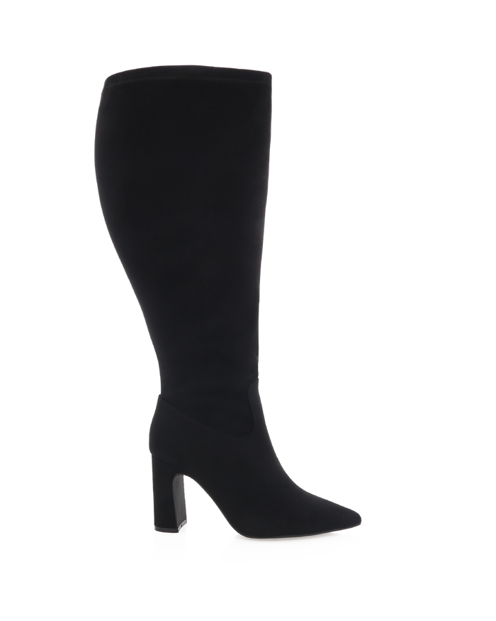 FREDDY EXTENDED CURVE - BLACK SUEDE-Boots-Billini-BILLINI USA