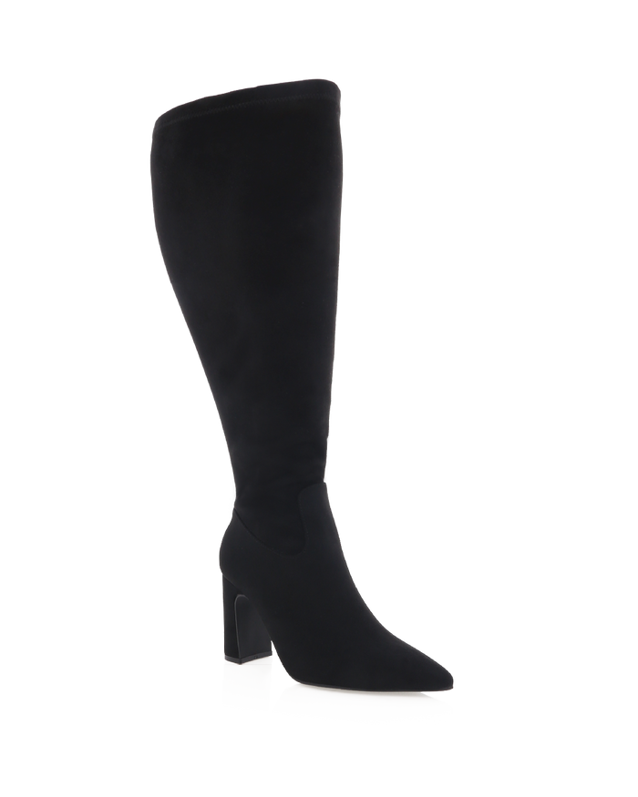 FREDDY EXTENDED CURVE - BLACK SUEDE-Boots-Billini-BILLINI USA