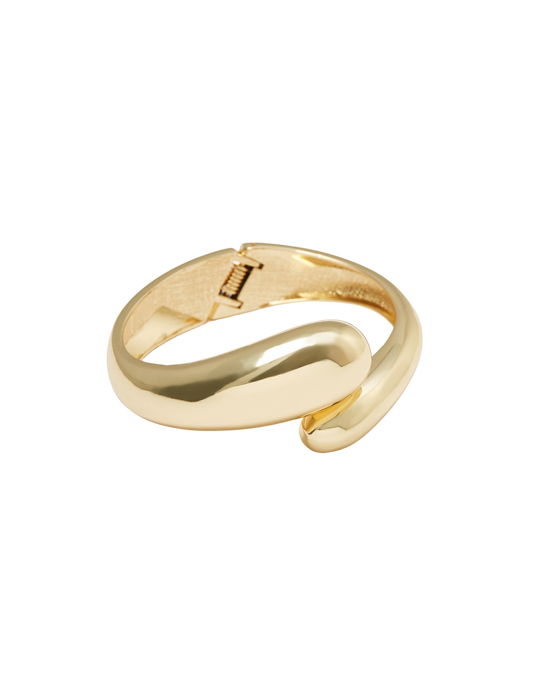 a gold ring with a black background