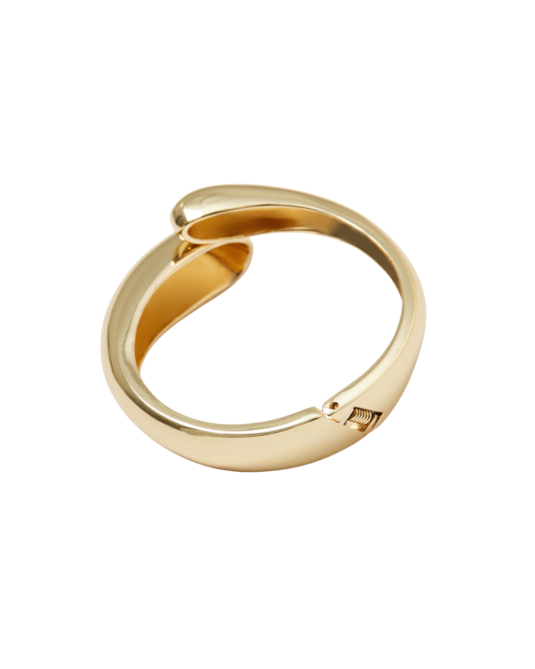 a gold ring with a clasp