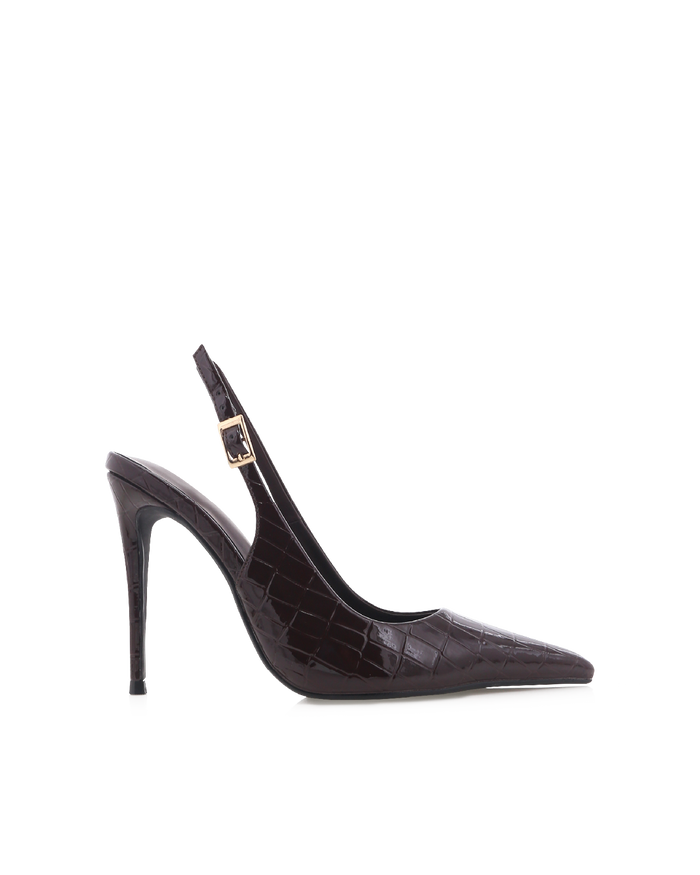 GIOVINA - DARK CACAO PATENT CROC-PUMPS-Billini-BILLINI USA