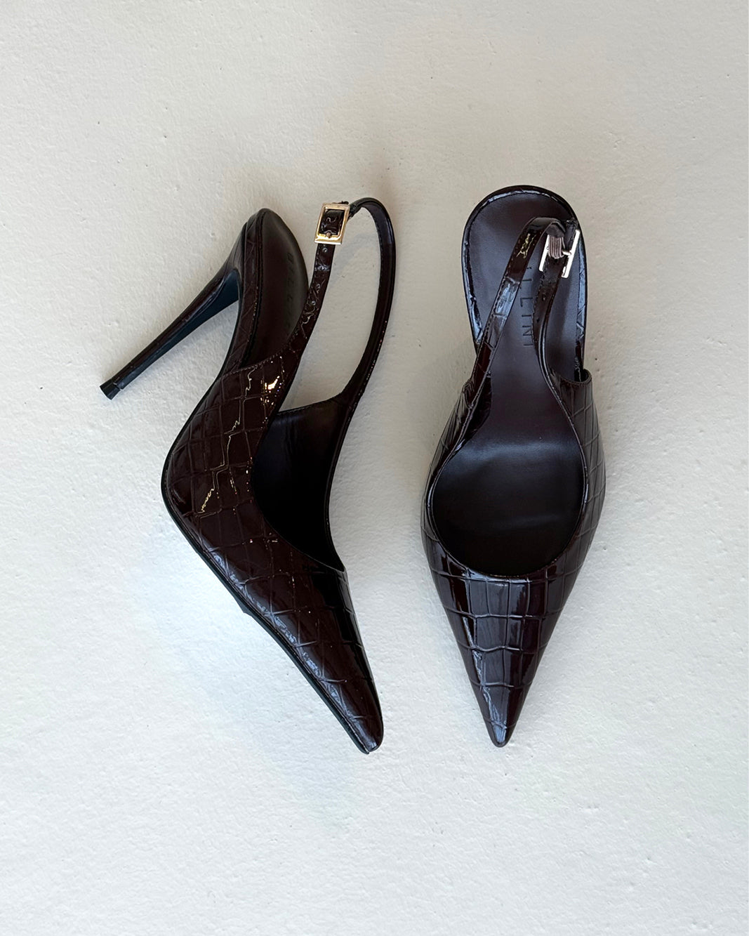 GIOVINA - DARK CACAO PATENT CROC-PUMPS-Billini-BILLINI USA