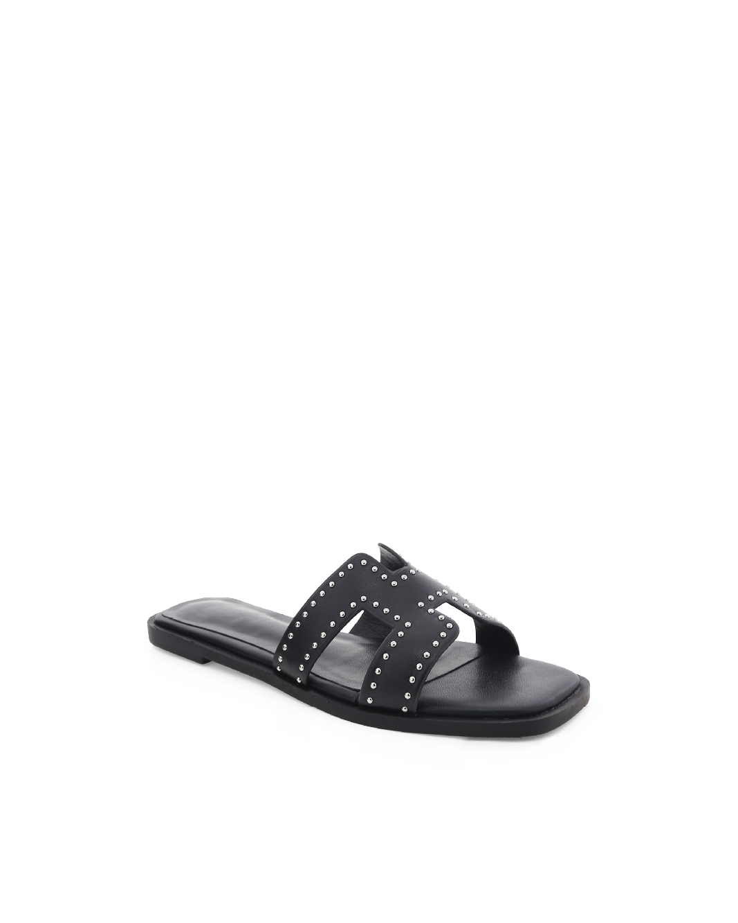 GORDY - BLACK-SILVER STUD-Sandals-Billini-BILLINI USA