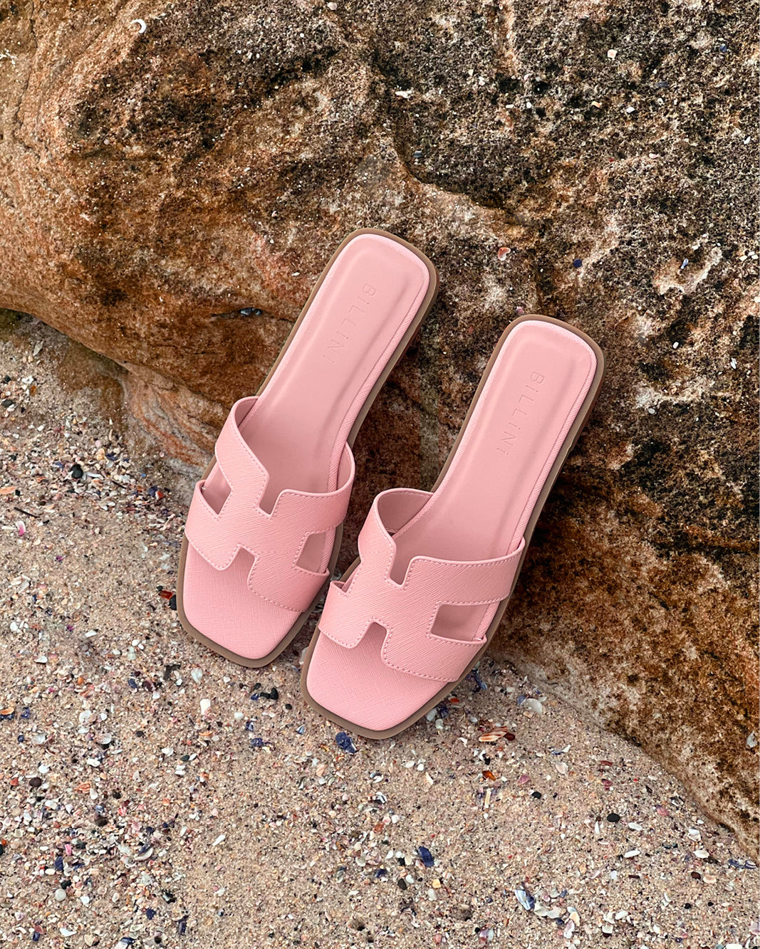 GORDY - DUSTY ROSE SAFFIANO SHINE-Sandals-Billini-BILLINI USA