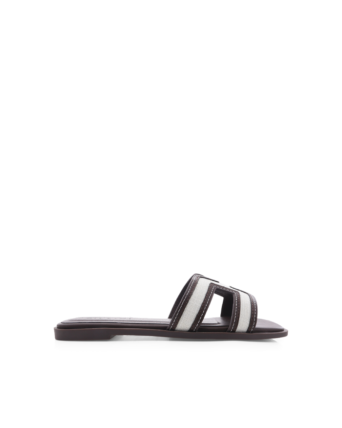 GORDY - NATURAL LINEN-CHOCOLATE-Sandals-Billini-BILLINI USA