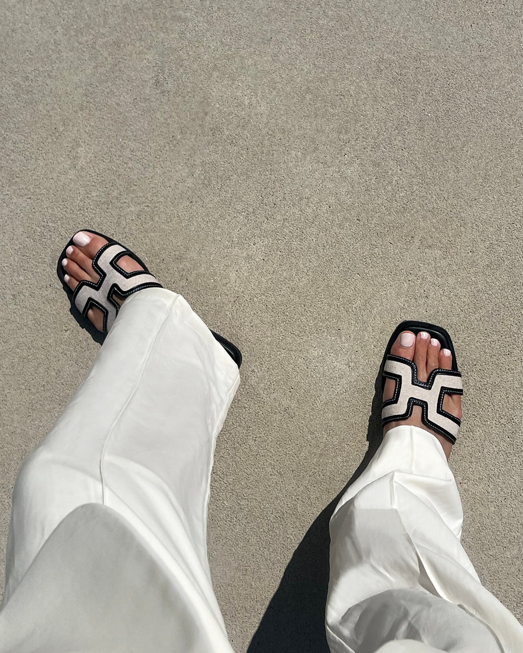 GORDY WIDE FIT - WHEAT LINEN-BLACK-Sandals-Billini-BILLINI USA