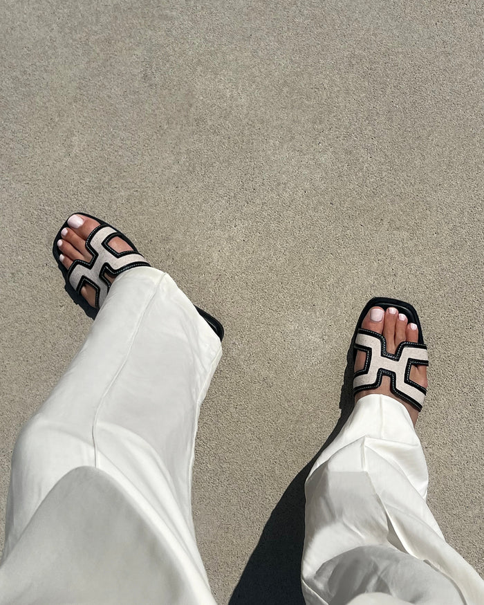 GORDY - WHEAT LINEN-BLACK-Sandals-Billini-BILLINI USA