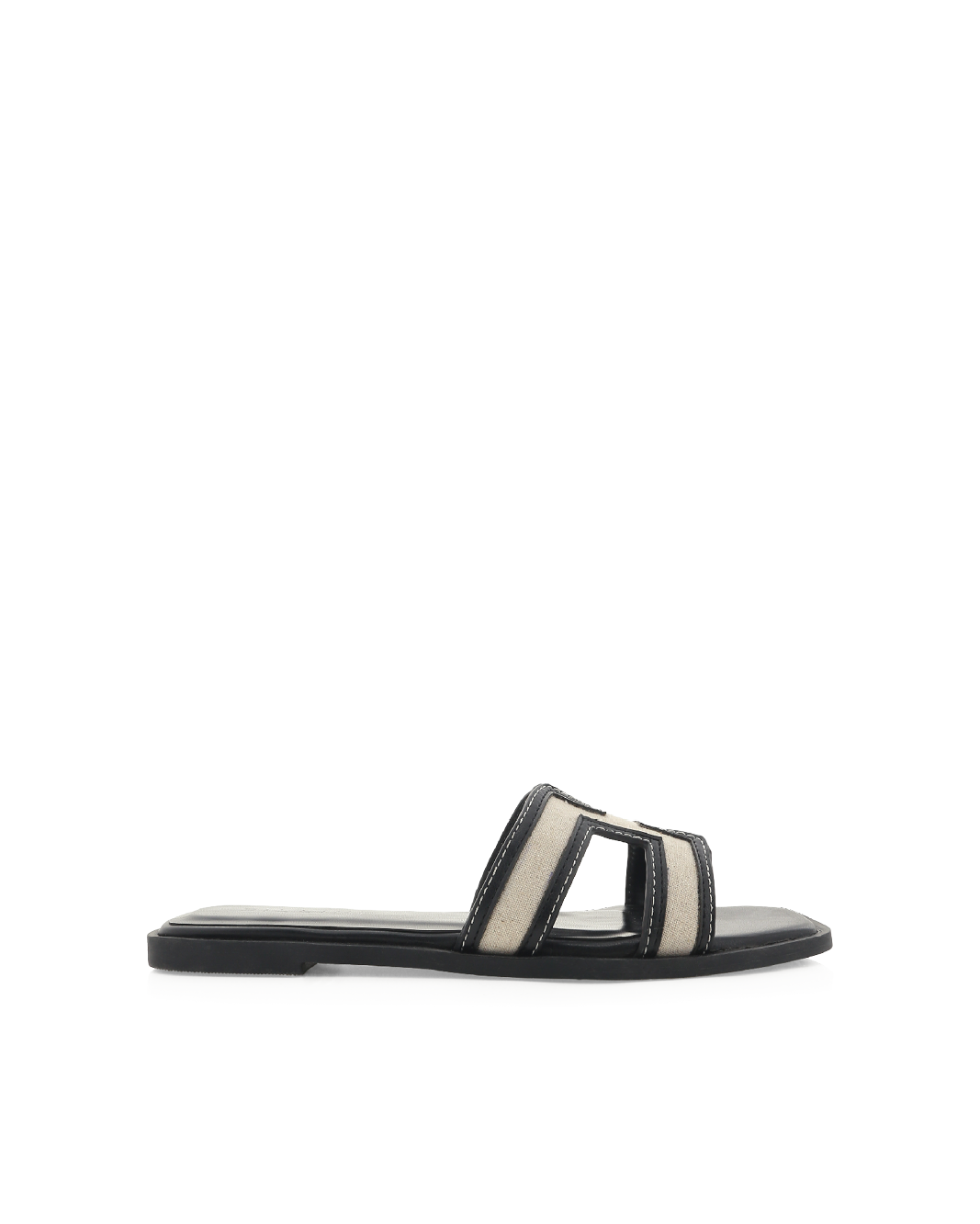 GORDY WIDE FIT - WHEAT LINEN-BLACK-Sandals-Billini-BILLINI USA