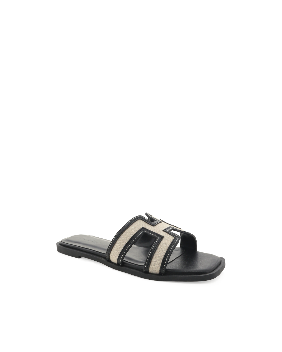 GORDY WIDE FIT - WHEAT LINEN-BLACK-Sandals-Billini-BILLINI USA