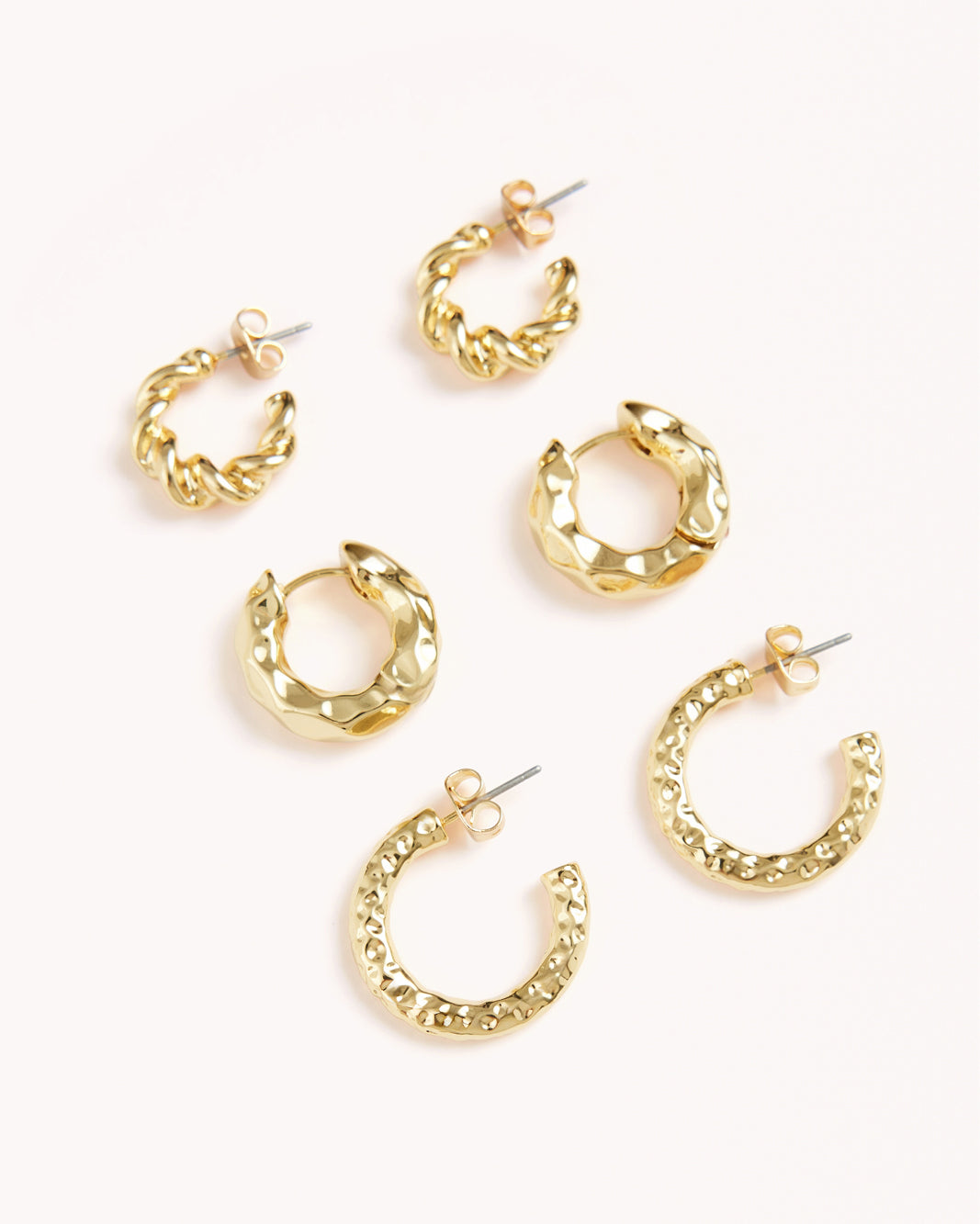 HAISLEY EARRINGS 3 PACK - GOLD PLATED 18K-JEWELLERY-Billini-BILLINI USA