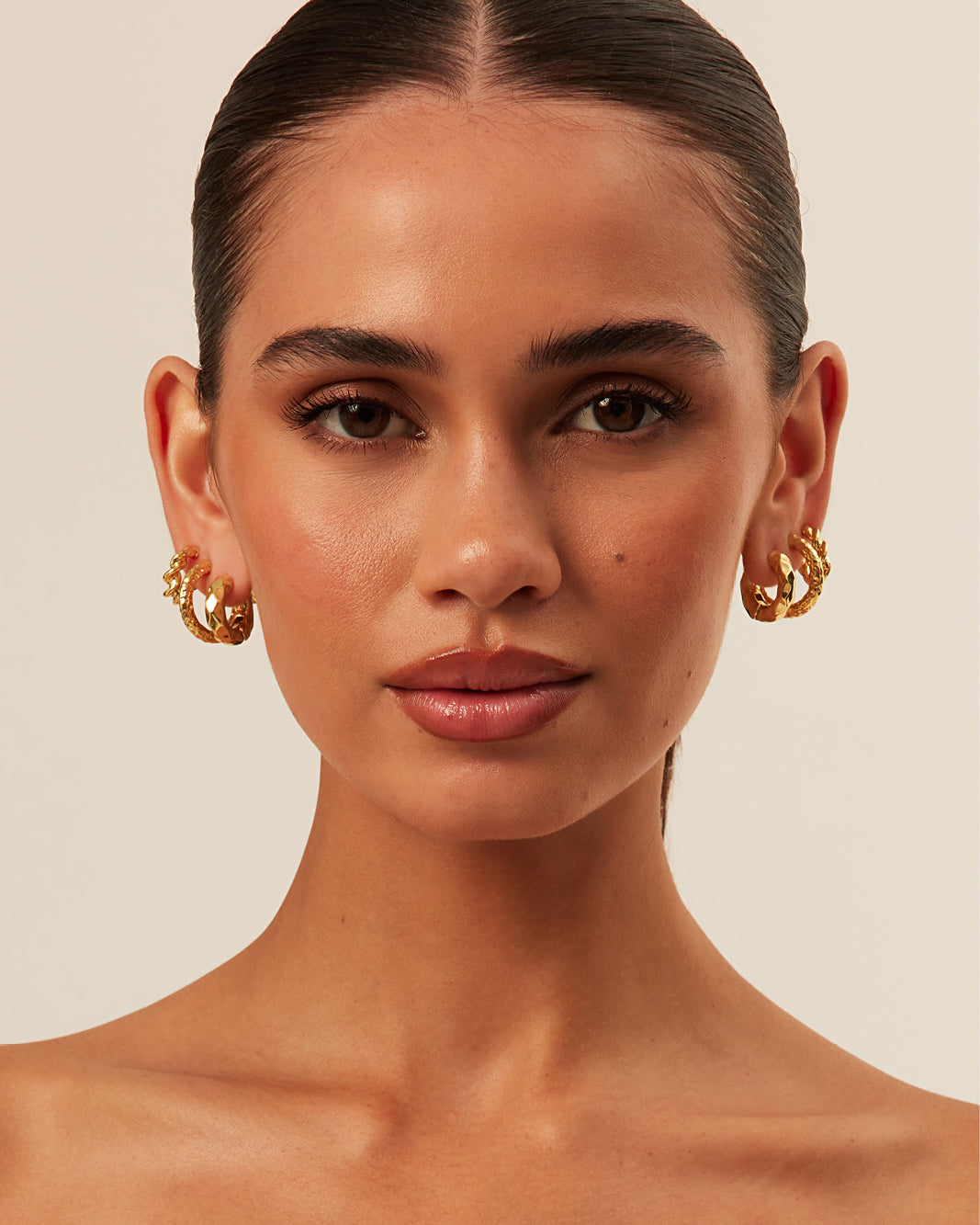 HAISLEY EARRINGS 3 PACK - GOLD PLATED 18K-JEWELLERY-Billini-BILLINI USA