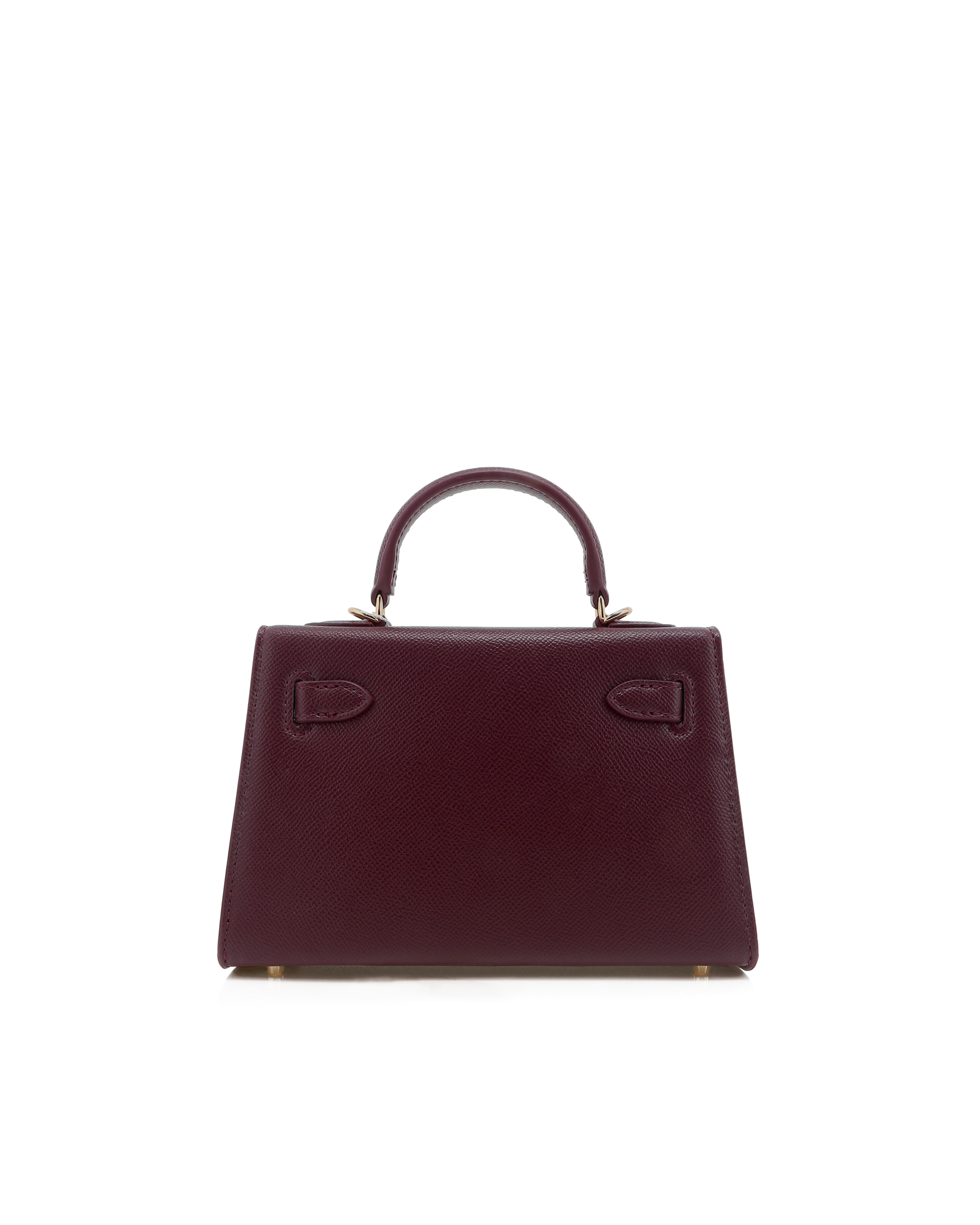 HARIETTE HANDLE BAG - BORDEAUX SAFFIANO-Handbags-Billini-BILLINI USA
