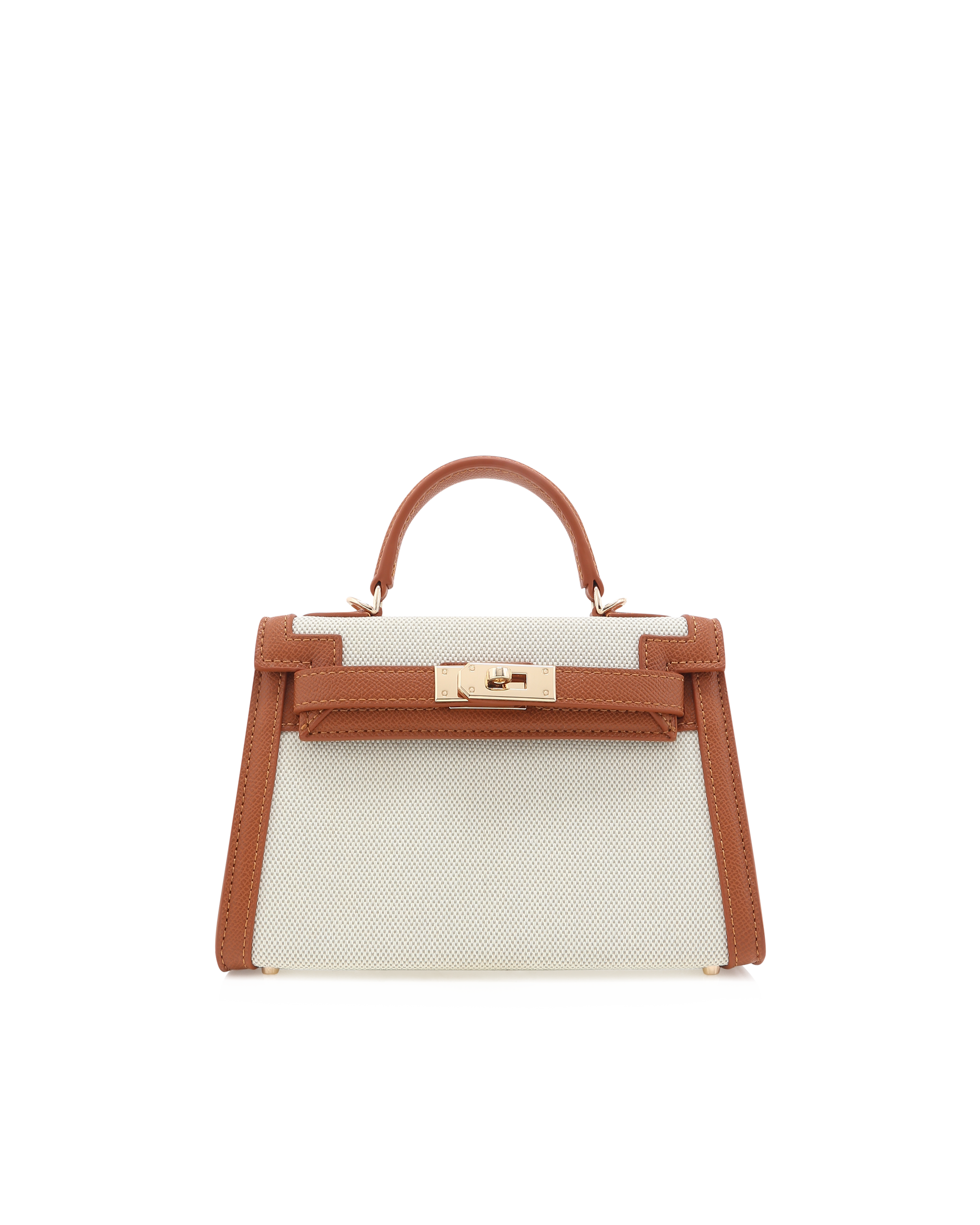 HARIETTE HANDLE BAG - NATURAL LINEN-TAN-Handbags-Billini-BILLINI USA