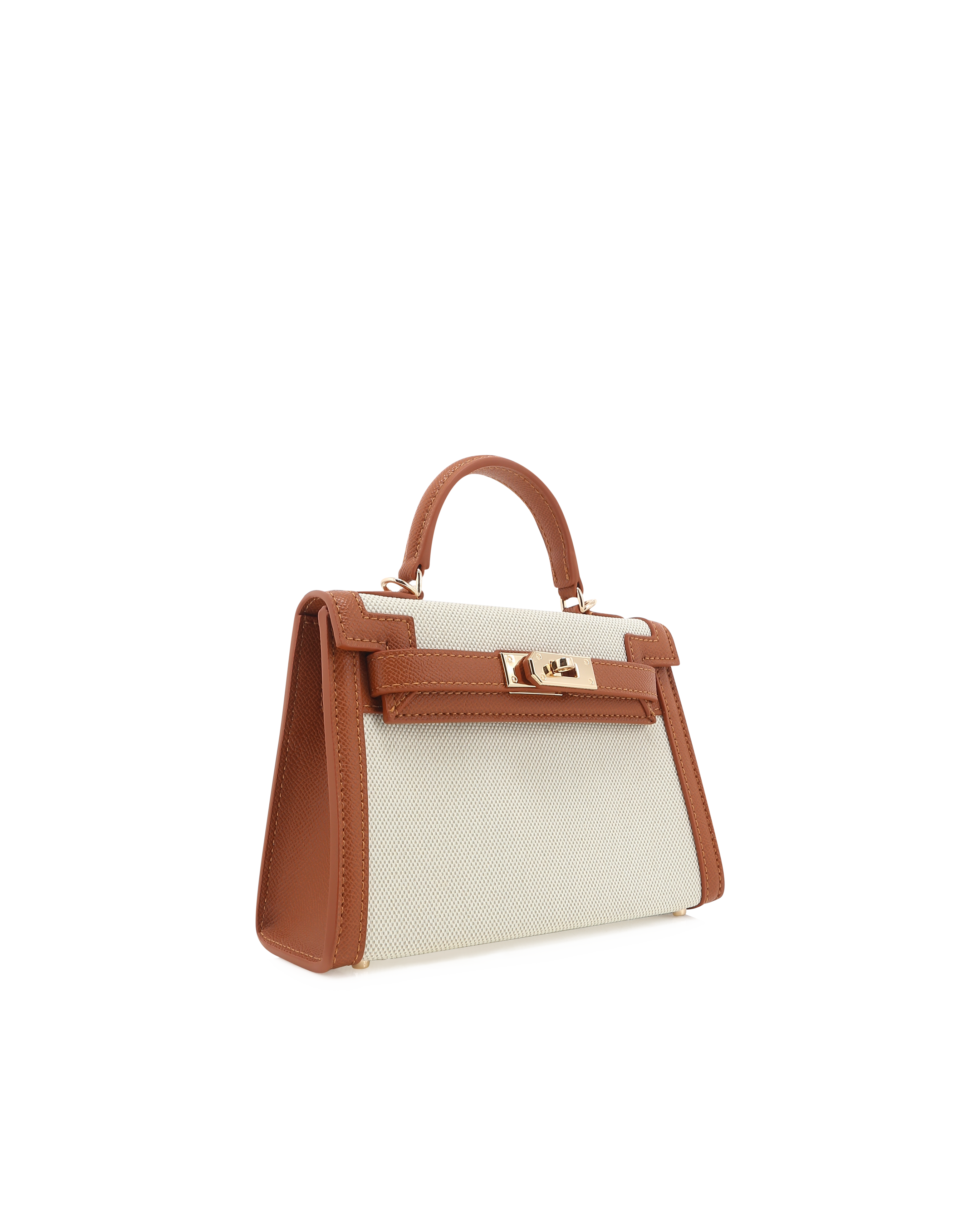 HARIETTE HANDLE BAG - NATURAL LINEN-TAN – BILLINI USA