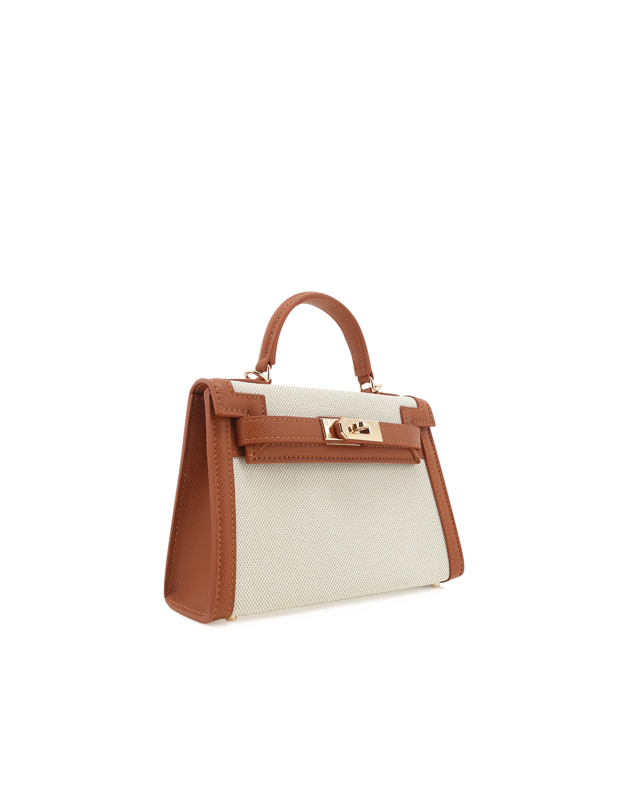 HARIETTE HANDLE BAG - NATURAL LINEN-TAN-Handbags-Billini-BILLINI USA