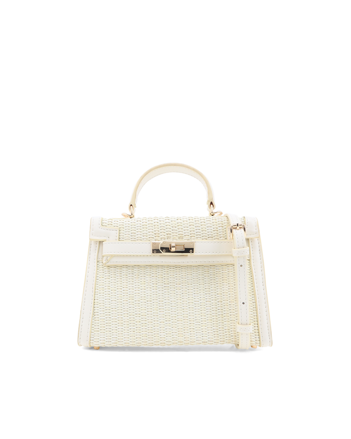 HARIETTE RAFFIA HANDLE BAG - CREAM RAFFIA-BONE-Handbags-Billini-BILLINI USA