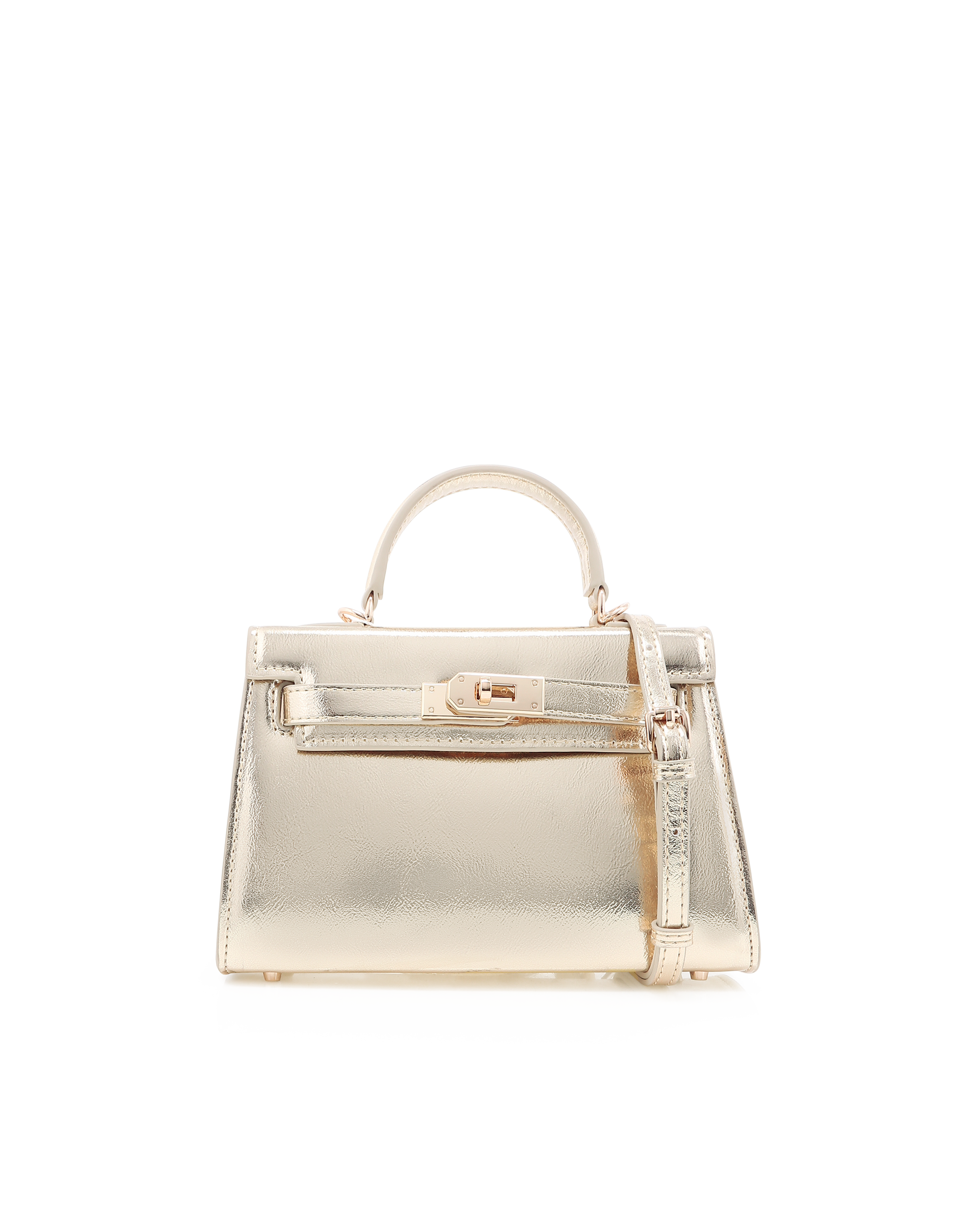 HARIETTE HANDLE BAG - GOLD METALLIC-Handbags-Billini-BILLINI USA