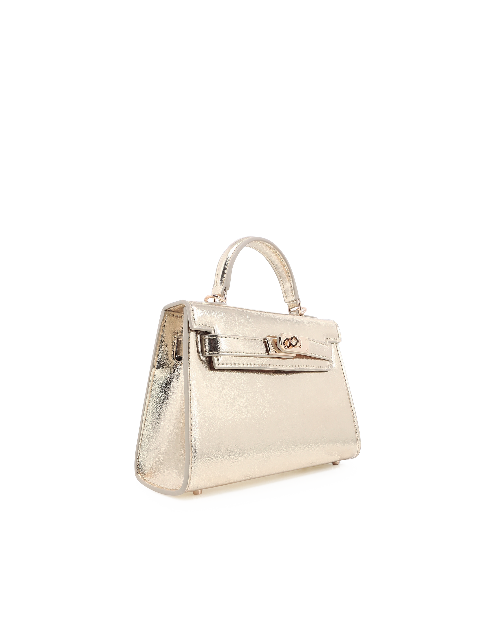 HARIETTE HANDLE BAG - GOLD METALLIC-Handbags-Billini-BILLINI USA