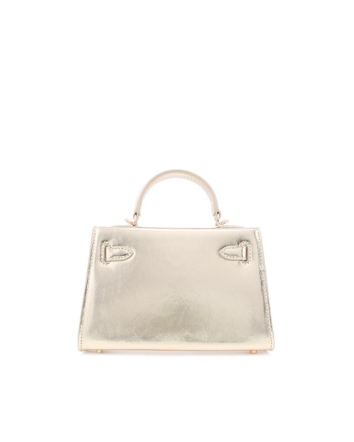 HARIETTE HANDLE BAG - GOLD METALLIC-Handbags-Billini-BILLINI USA