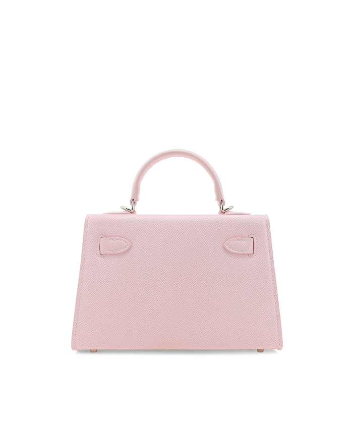 HARIETTE HANDLE BAG - PINK SAFFIANO-SILVER-Handbags-Billini-BILLINI USA