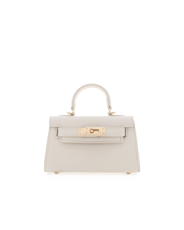 HARIETTE MINI HANDLE BAG - BONE SAFFIANO-Handbags-Billini-BILLINI USA