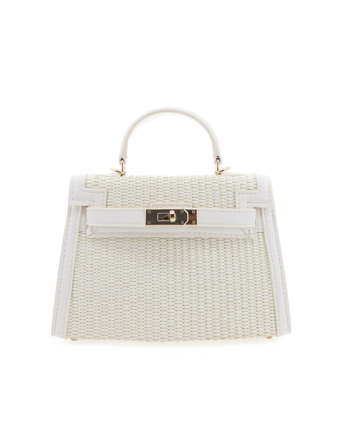 HARIETTE RAFFIA HANDLE BAG - CREAM RAFFIA-BONE-Handbags-Billini-BILLINI USA