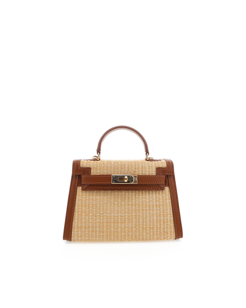Buy Hariette Raffia Handle Bag Handle Bags in Natural Raffia-tan
