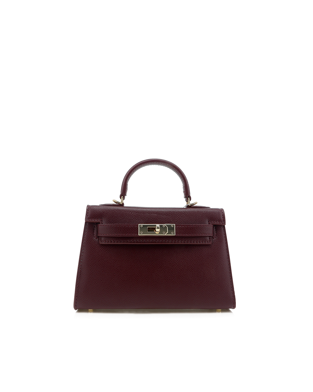 HARIETTE HANDLE BAG - BORDEAUX SAFFIANO-Handbags-Billini-BILLINI USA