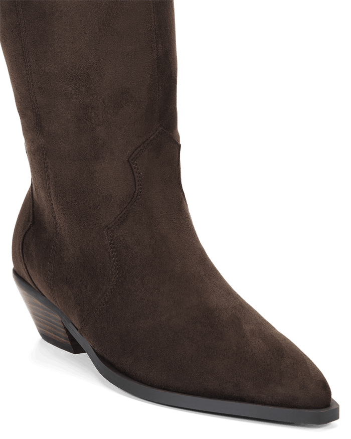 HELIX EXTENDED CURVE - DARK CACAO SUEDE-Boots-Billini-BILLINI USA