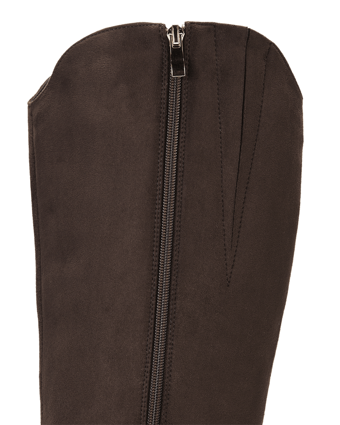 HELIX EXTENDED CURVE - DARK CACAO SUEDE-Boots-Billini-BILLINI USA