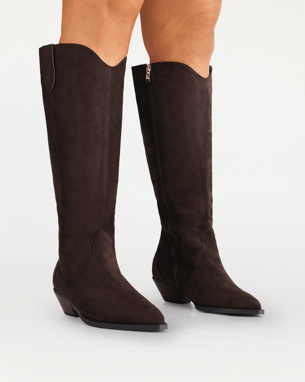 HELIX EXTENDED CURVE - DARK CACAO SUEDE-Boots-Billini-BILLINI USA