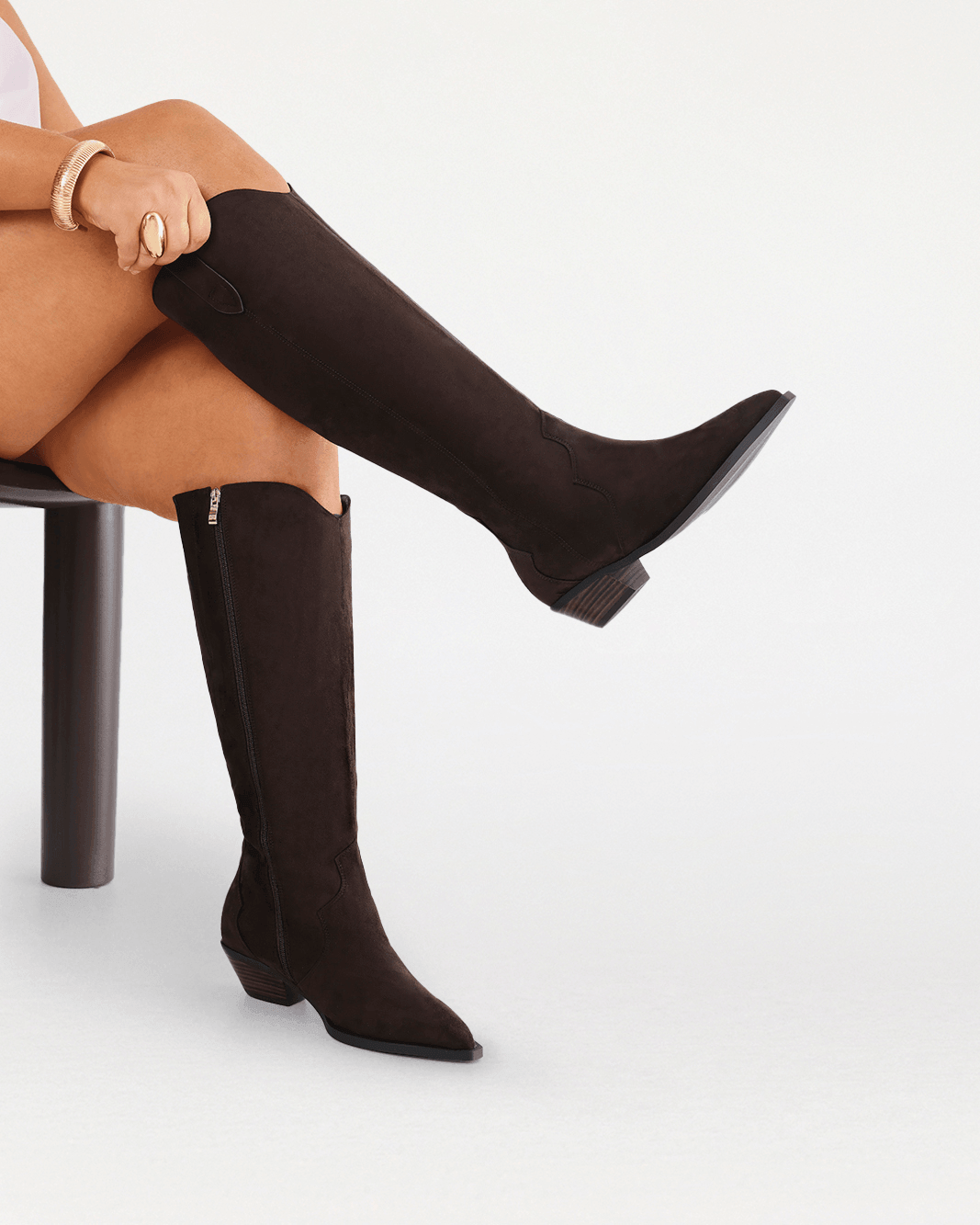 HELIX EXTENDED CURVE - DARK CACAO SUEDE-Boots-Billini-BILLINI USA