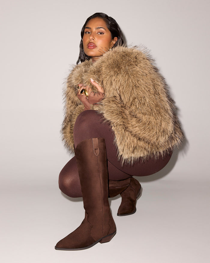HELIX CURVE - DARK CACAO SUEDE-Boots-Billini-BILLINI USA