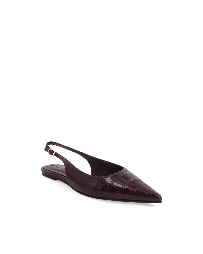 HENNA - DARK CACAO PATENT CROC-Flats-Billini-BILLINI USA