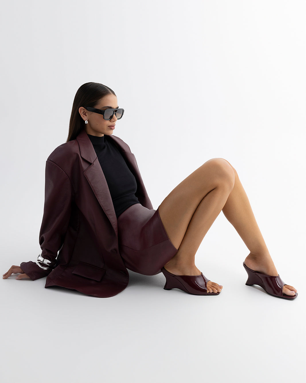 ISELLE - DARK CHERRY PATENT-Wedges-Billini-BILLINI USA