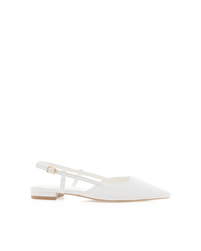 IVER - WHITE RAFFIA TEXTURE-Flats-Billini-BILLINI USA