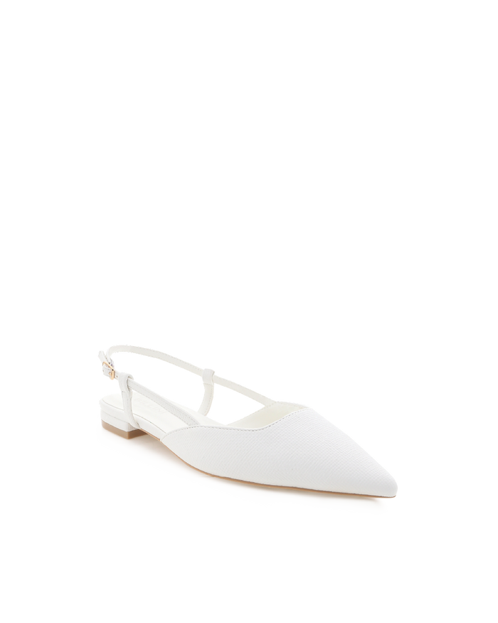 IVER - WHITE RAFFIA TEXTURE-Flats-Billini-BILLINI USA