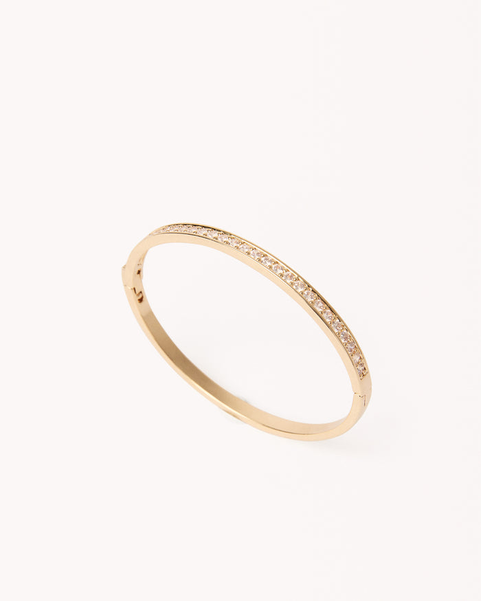 KAIYA BANGLE - GOLD PLATED 14K-DIAMANTE-JEWELLERY-Billini-BILLINI USA
