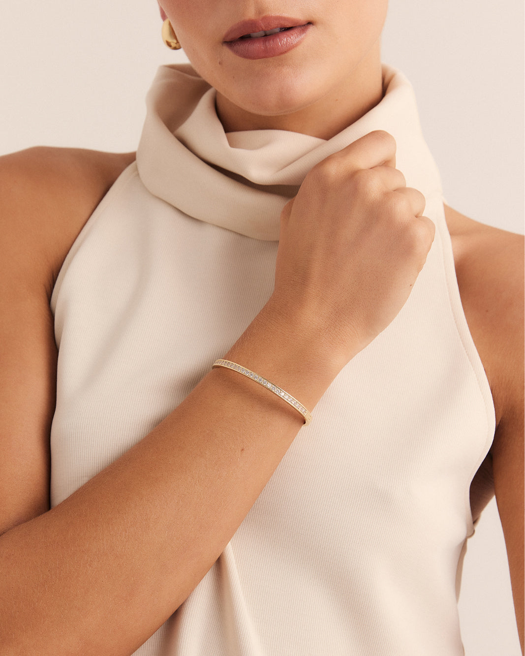 KAIYA BANGLE - GOLD PLATED 14K-DIAMANTE-JEWELLERY-Billini-BILLINI USA