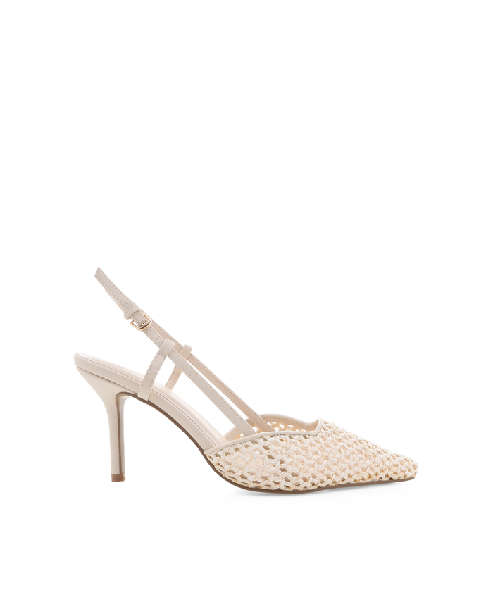 KAMERON - CREAM RAFFIA-PUMPS-Billini-BILLINI USA