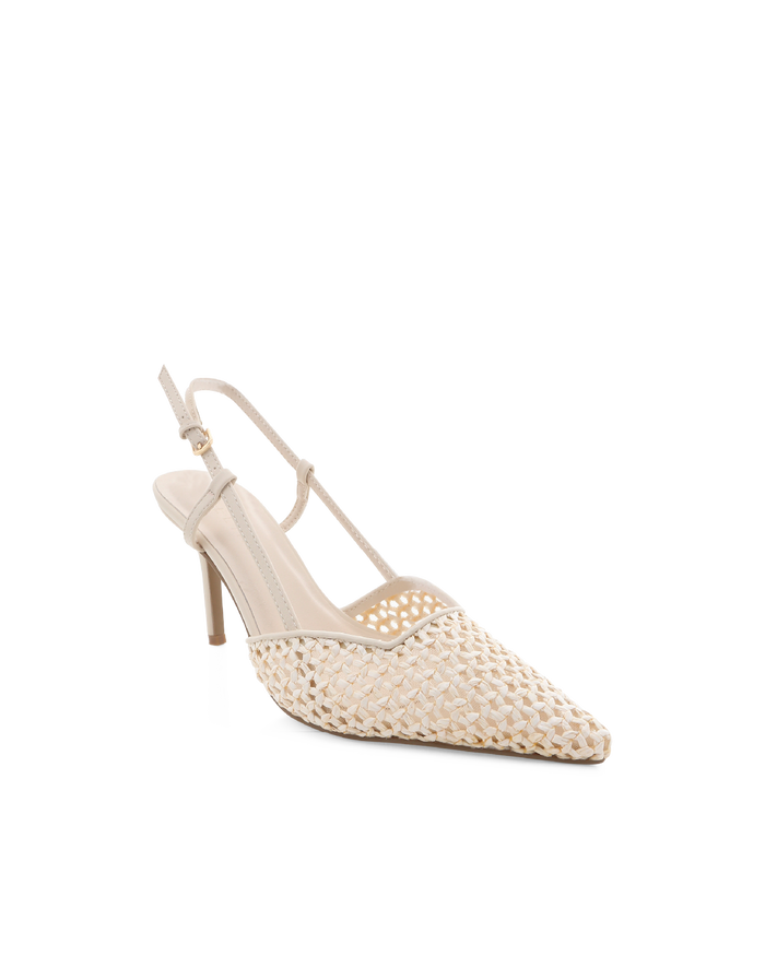 KAMERON - CREAM RAFFIA-PUMPS-Billini-BILLINI USA