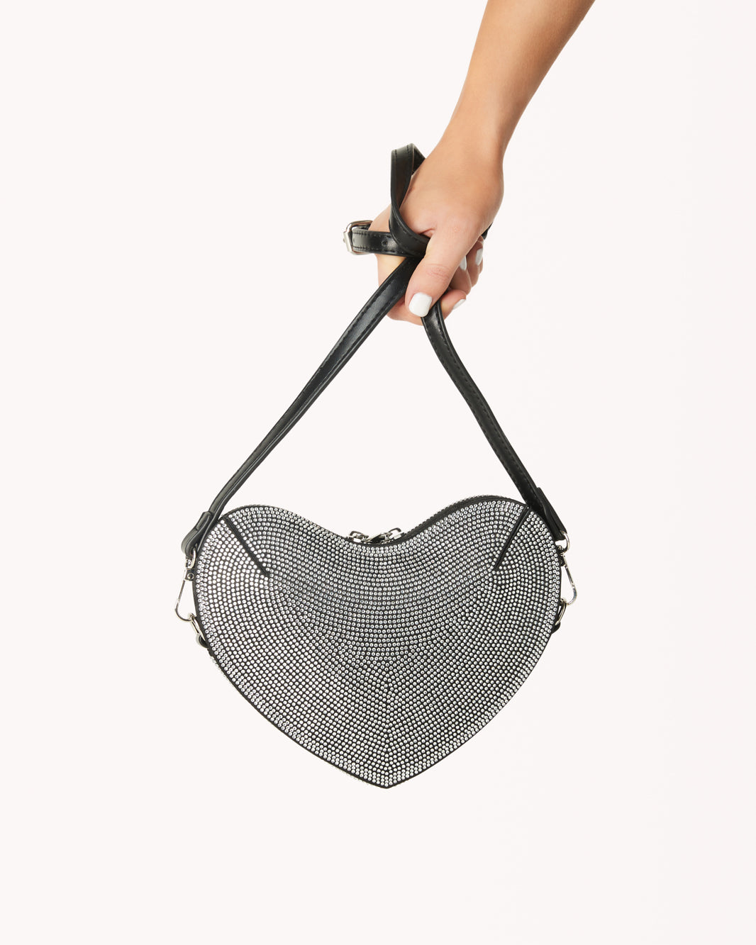 LELLO CROSS BODY BAG - BLACK-SILVER DIAMANTE-Handbags-Billini-O/S-BILLINI USA