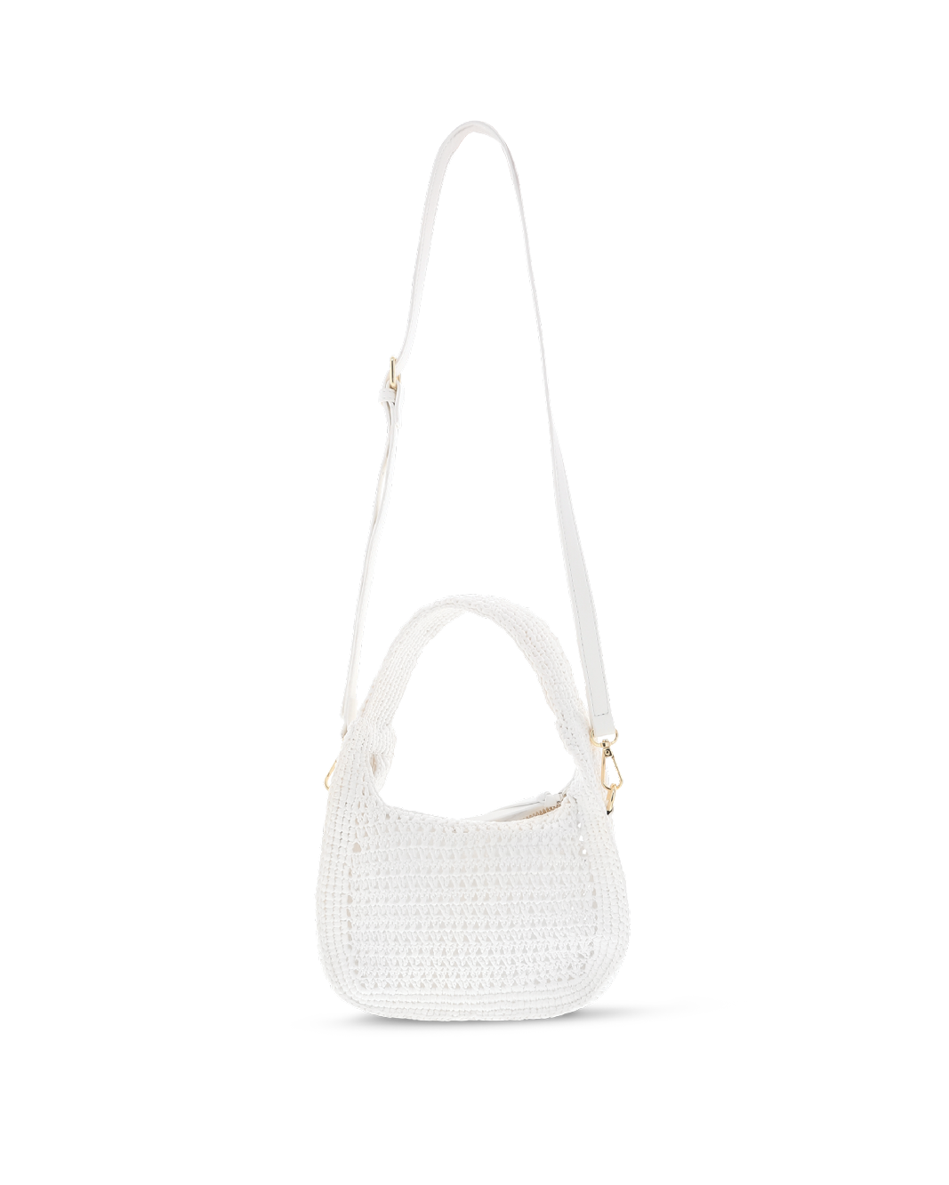 LILY HANDLE BAG - WHITE CROCHET-Handbags-Billini-BILLINI USA